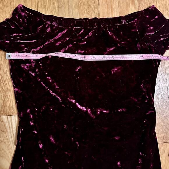 Eliza J Plum‎ Mini Sheath Long Sleeve Dress sz 10 Juniors stretch velvet - Picture 4 of 8